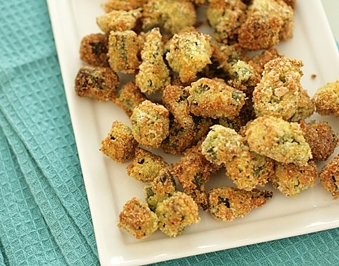 crunchy baked okra