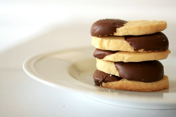 Chocolate-Dipped Orange Sables