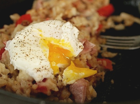 ham and red pepper hash