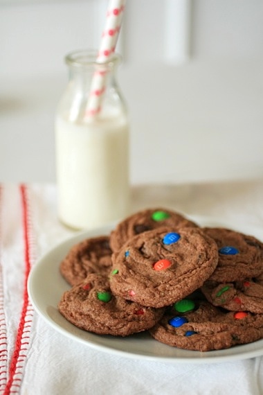 Chocolate M&M Sugar Cookies