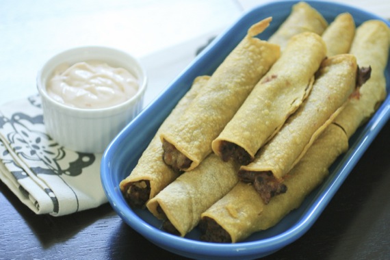 Crispy Baked Black Bean Taquitos