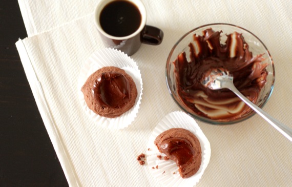 Brownie Thumbprints with Fudgy Chocolate Frosting