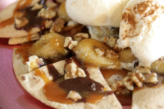 Bananas Foster Nachos