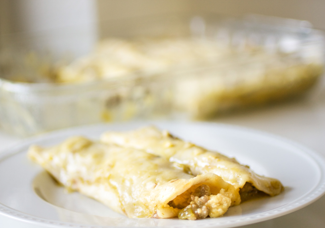 Sausage and Green Chile Breakfast Enchiladas-2